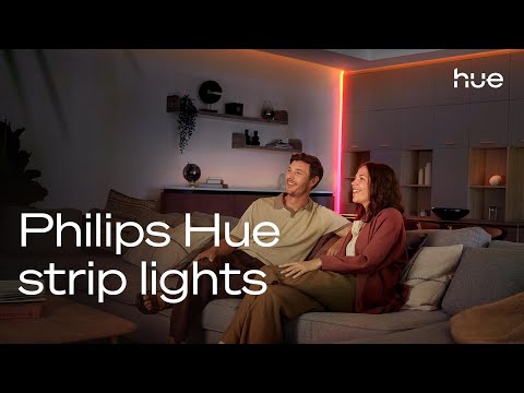 Create vibrant moods in every room with the Philips Hue Strip Lights