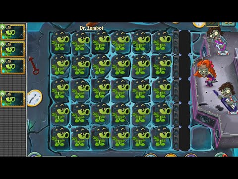 Plants vs Zombies 2 - Mega Gatling Pea vs all Zomboss