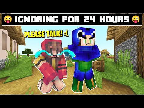 Ayush More - IGNORING MY SISTER FOR 24 HOURS in Minecraft 😱