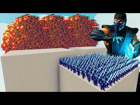 200x SUB-ZERO + 1x GIANT vs EVERY GOD - Totally Accurate Battle Simulator TABS