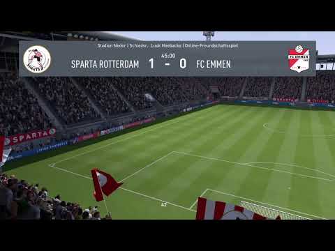 Niederländische Liga Sparta Rotterdam vs. FC Emmen Hin- und Rückspiel