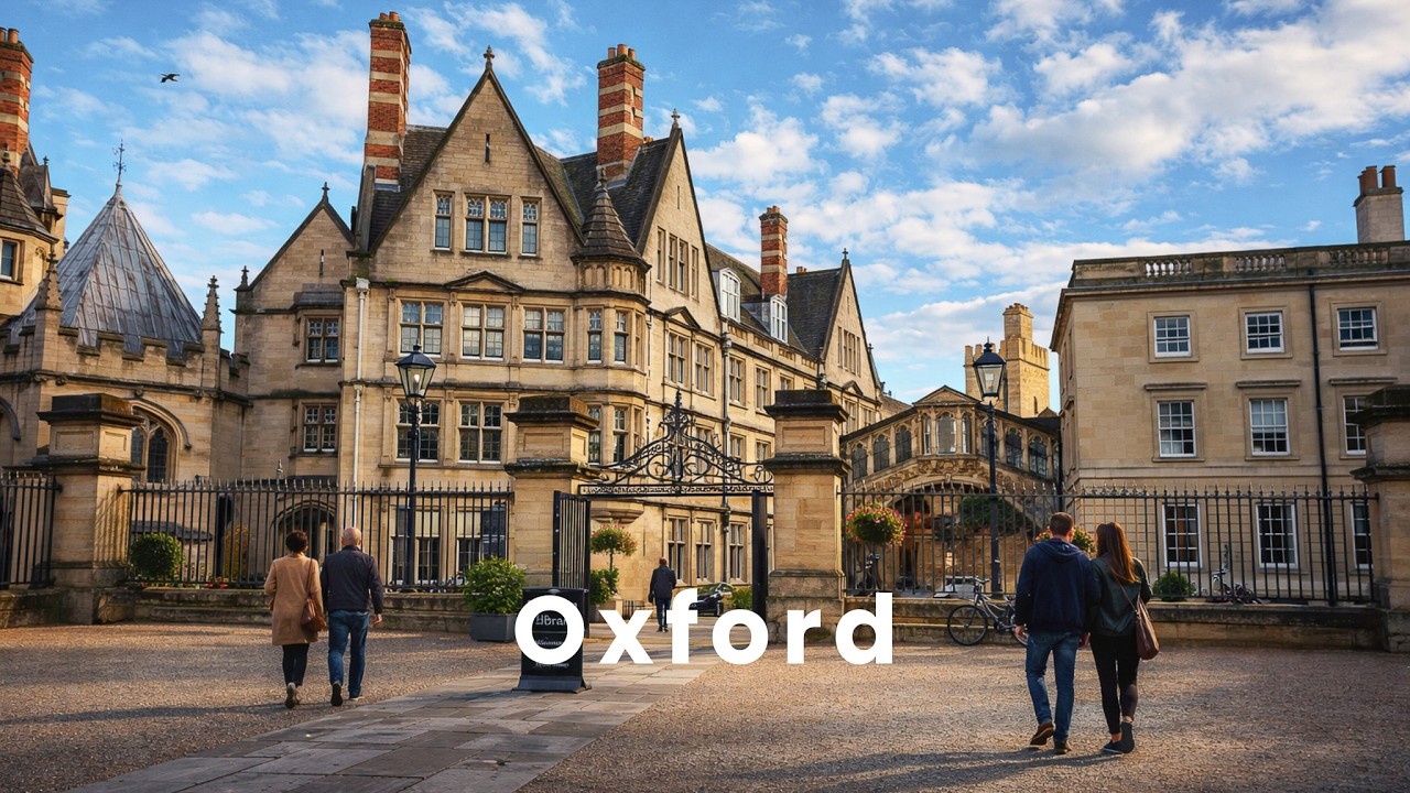 Oxford Walking Tour 🇬🇧 | Historic Streets & University Views (4K)