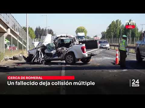 Un fallecido deja colisión múltilple en Romeral