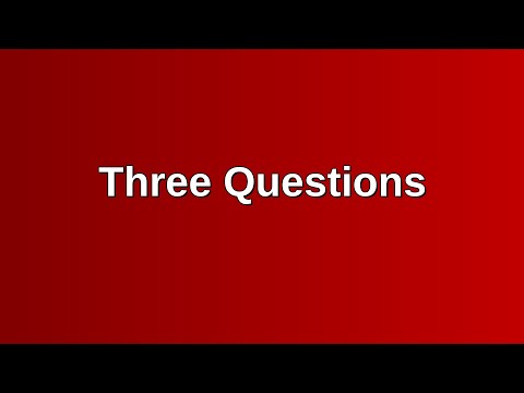 20210425 AM: Three Questions