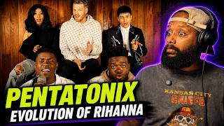 Pentatonix Don't Miss! 'Evolution of Rihanna' | Reaction!
