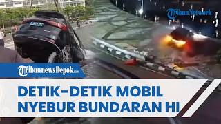 Viral! Mobil Nyemplung ke Kolam Bundaran HI, Diduga Hilang Kendali
