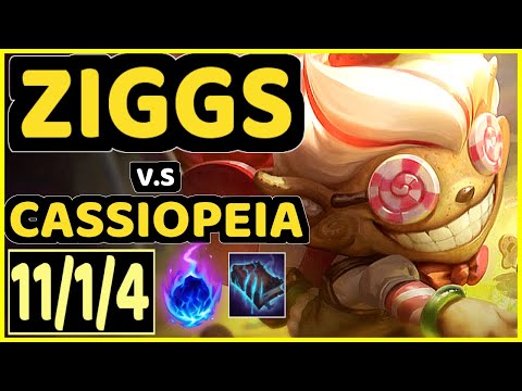 MILICA (ZIGGS) vs CASSIOPEIA - 11/1/4 KDA MID CHALLENGER GAMEPLAY - EUW