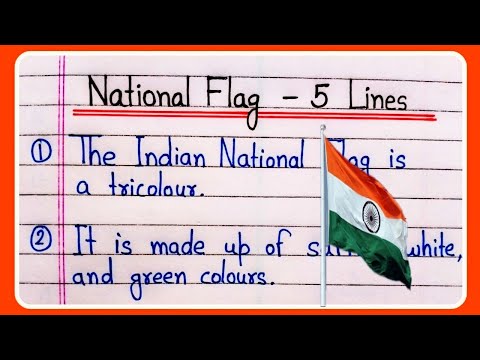 5 lines on National Flag of India in English | Indian flag essay 5 lines in English | Tricolour