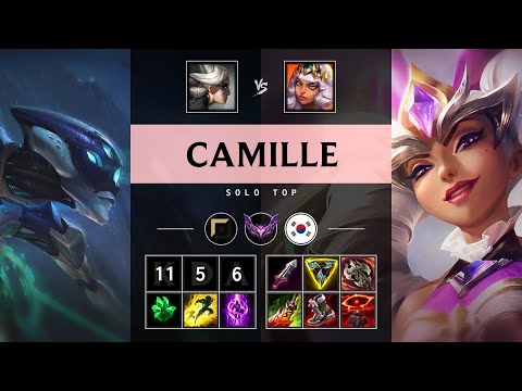 Camille Top vs Qiyana: Quadra Kill, Unstoppable - KR Master Patch 25.S1.1