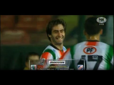 Palestino vs Nacional 1-0 Gol de Rosende Copa libertadores 2015