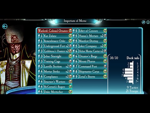 Th-MEME DECK 30: Imperium of Meme (Colonel Ornatov) - Horus Heresy Legions