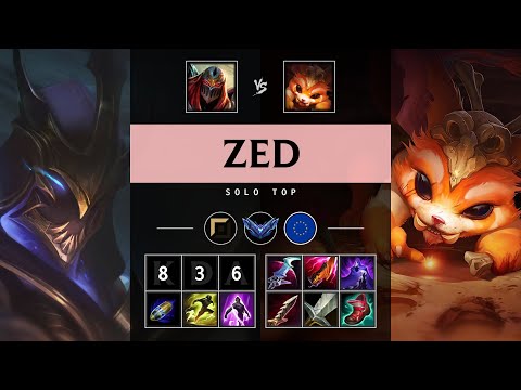 Zed Top vs Gnar - EUW Diamond Patch 25.17