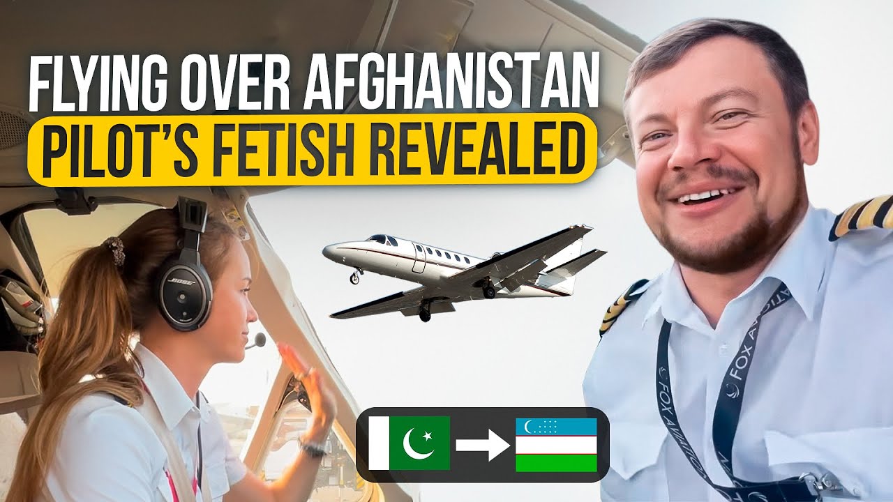 Flying over Afghanistan in a Cessna Citation. PILOT FETISH REVEALED