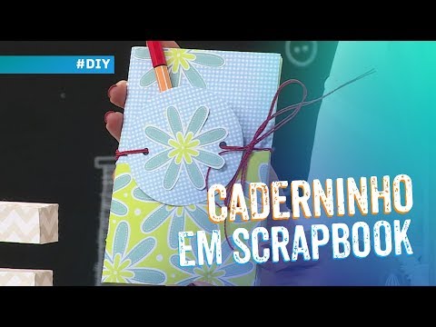 Caderninho em scrapbook por Paty Araújo