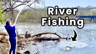 Early Spring CATFISHING!! (BANK FISHING)