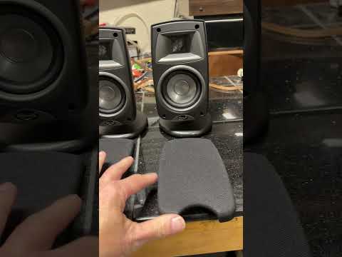 Klipsch Quintet III Satellite Speakers QSL5BL w/ Swivel Mount; Tested SEE VIDEO image 13