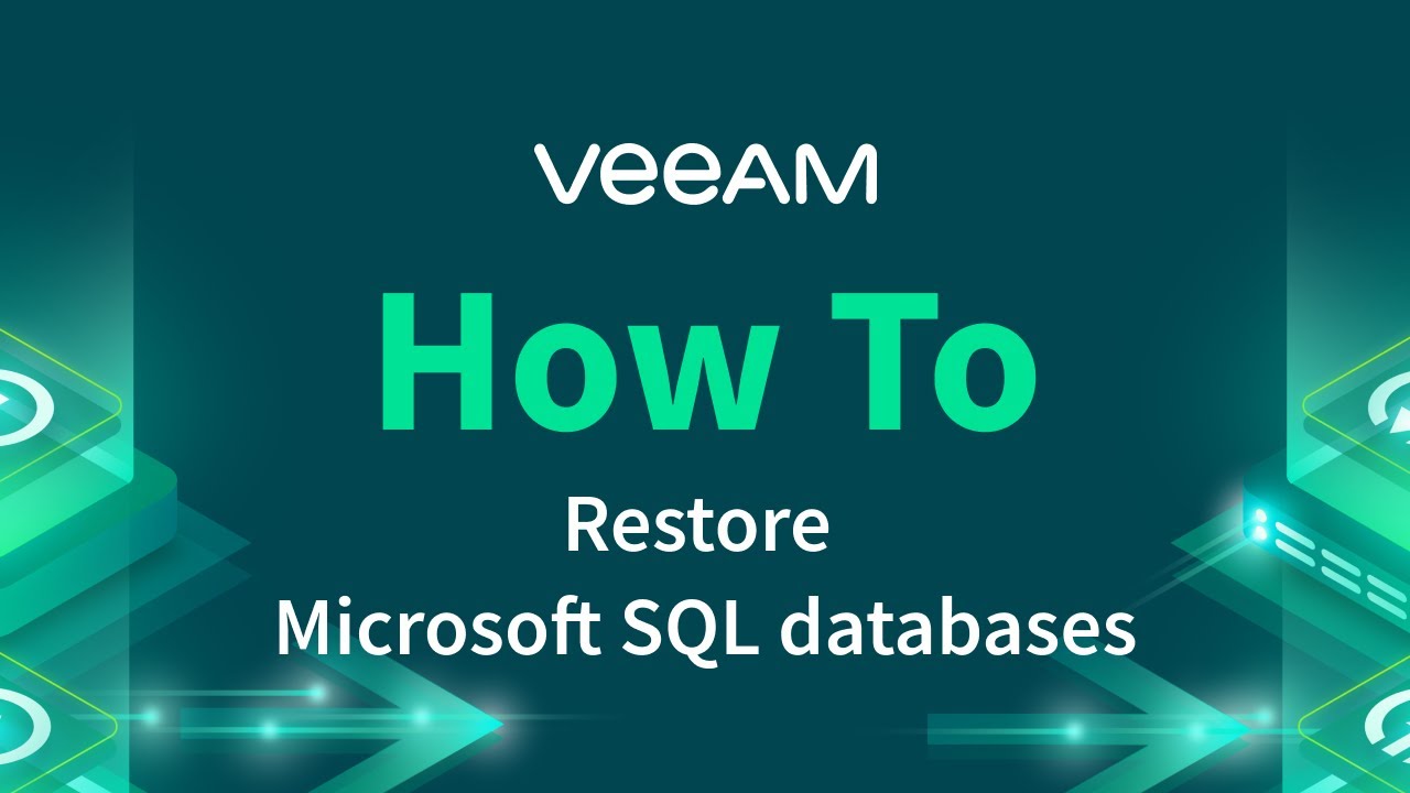 How to restore Microsoft SQL databases video