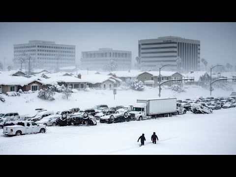 Kaos i Kalifornien idag! Extrem snöstorm orsakar många olyckor i Truckee
