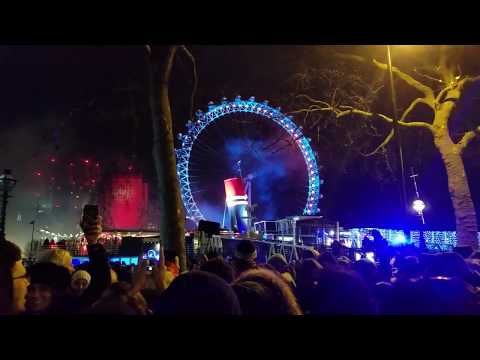 London New Years fireworks show 2017-2018