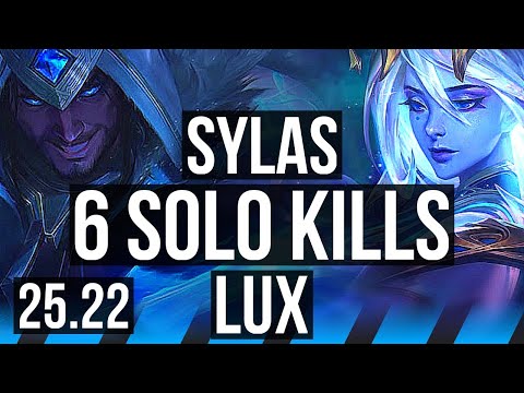 SYLAS vs LUX (MID) | Legendary, 6 solo kills | EUW Master | 25.22