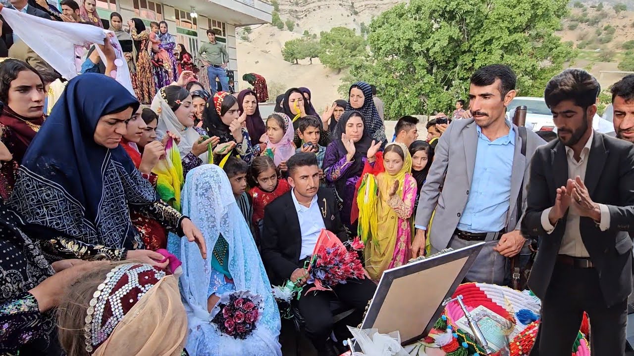 Nomadic wedding celebration. Iranian traditions in weddings