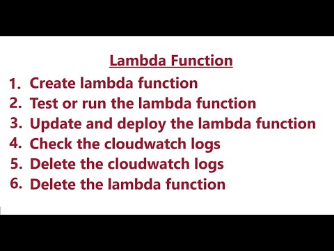 Create Aws Lambda Function Create Testrun Update Deploy And Delete The Lambda Function