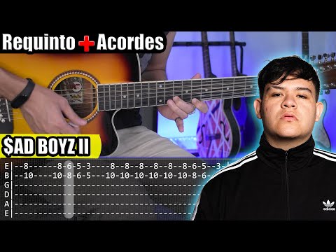$AD BOYZ II - Junior H - (Sad Boys 2) Requinto + Acordes | TABS | Tutorial Guitarra