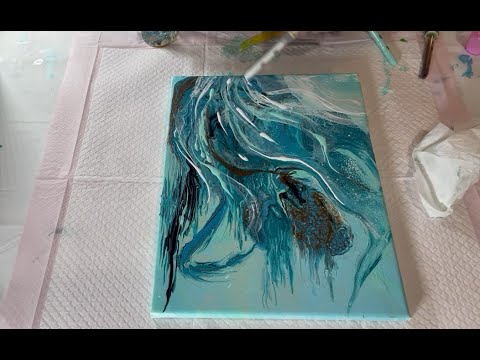 Stretch, Splash And Swipe - Fluid Art Acrylic Pour