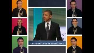 Barack Obama and Jewish Celebrities Singing Candlelight by The Maccabeats