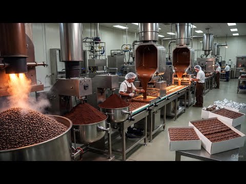 Inside a Chocolate Factory: From Cocoa Beans to Premium Bars (Full Process) | Satisfying ASMR Proces