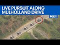 LAPD In Pursuit Of Vehicle Near Hollywood