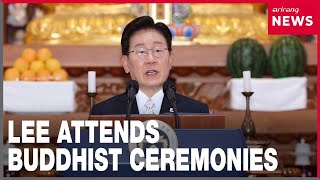 South Korea's President Lee visits all three major Buddhist orders on Buddha's Birthday