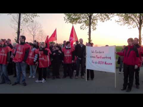 Warnstreik bei der BSH Nauen