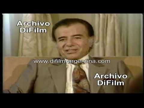 Argentine President Carlos Menem talks about Diego Maradona - 1991 FOOTAGE ARCHIVE