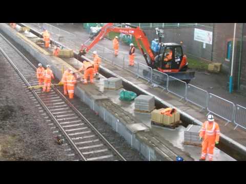 Abergele & Pensarn Station 29.1.2017 - progress on new platform extension