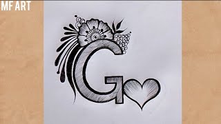 Download lagu How to make G letter tattoo drawing with pencil || amazing pencil letter art video mp3