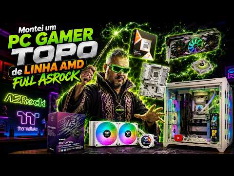 Montei um PC Gamer Full ASRock AM5 no Thermaltake CTE C750 Air com a Taichi RX9070 XT