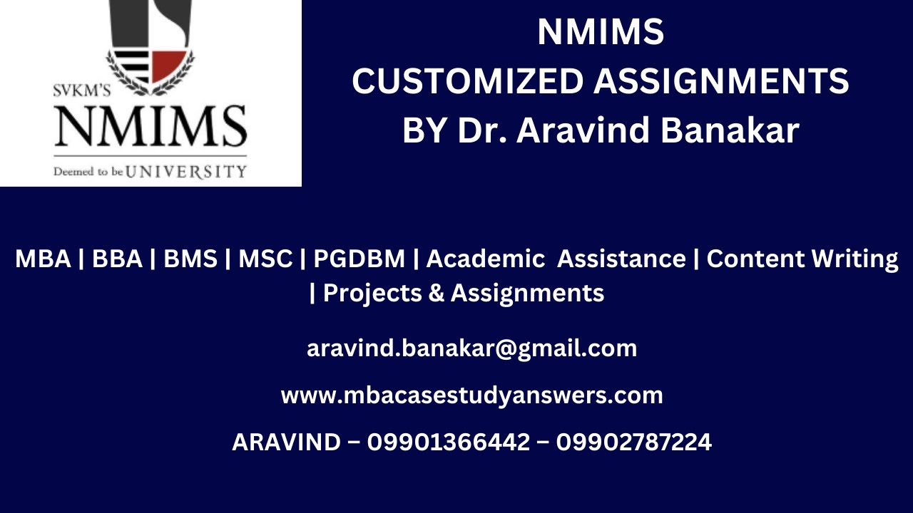 NMIMS Strategic Management Assignments