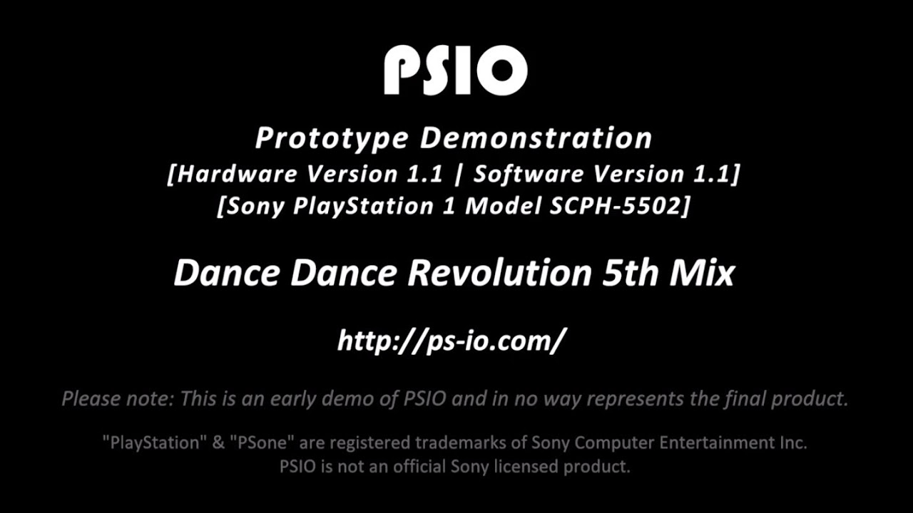 PSIO Prototype 1.1 Game Demo: Dance Dance Revolution 5th Mix