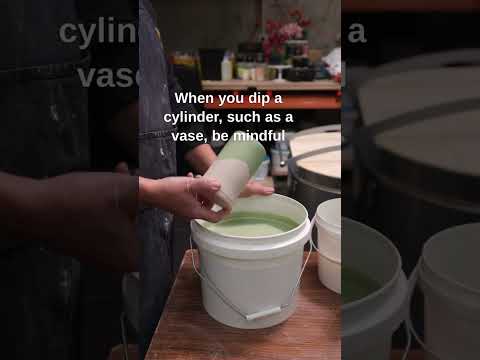 How to glaze pots using a simple system #pottery #ceramic #viral #shorts