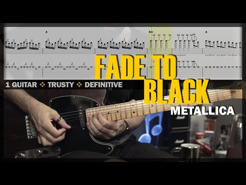 Fade to Black | Guitar Cover Tab | Guitar Solo Lesson | Backing Track with Vocals 🎸 METALLICA