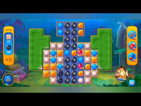 фишдом 2022  #  10736 уровень - прохождение без бустеров # Fishdom,   10736  level - no Boosters.