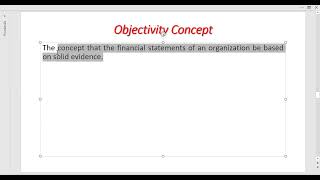 Objectivity Concept | GAAP