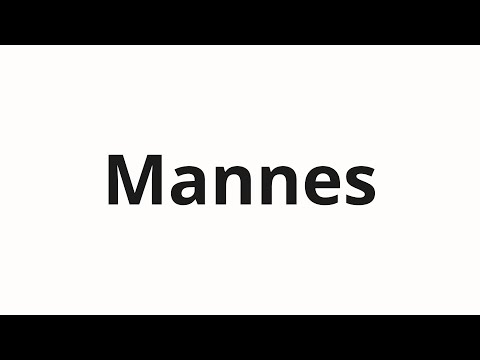 How to pronounce Mannes