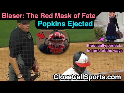 E210 - Red Masked Cory Blaser Ejects Twins Rando David Popkins From Dugout Over Strike 3 Call