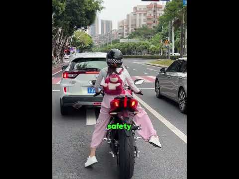 Petite Girl vs Motorcycle Stand. #shorts