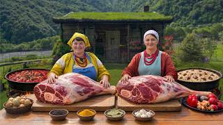 Having The Biggest Village FEAST from a GIANT BULL!