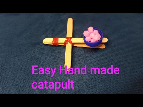 Easy handmade toy/ ice cream stick catapult by Divya