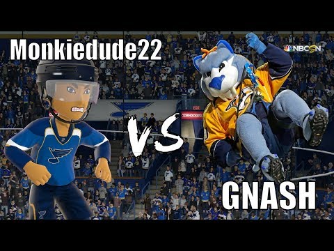 [4K] Monkiedude22 vs GNASH the Mascot of the Nashville Predators NHL Hockey Team