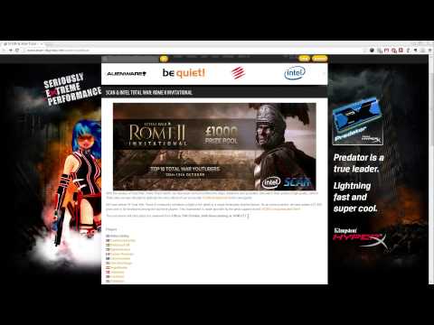 SCAN & Intel Total War: Rome II Invitational Tournament announcement.